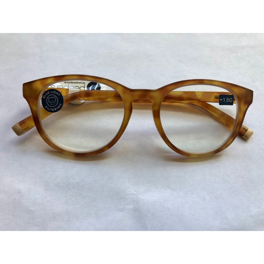 New Canyon Honey Tortoise Peepers Blue Light filtering Glasses  +1.50